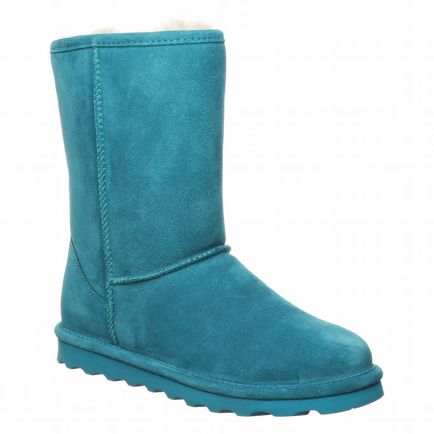 Bearpaw Elle Short Short Boots UK - Women's Boots Blue ||OJVATW-958||